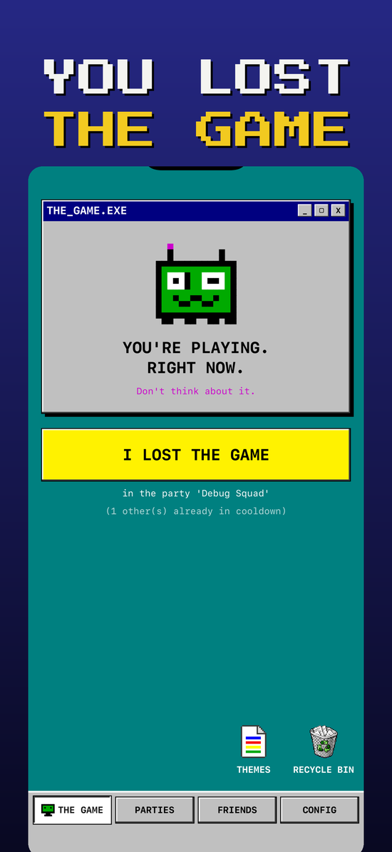 Losing screen in the Classic theme
